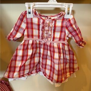 Route 66 Baby Girls Ruffle Plaid Dress Size 6-9 Months